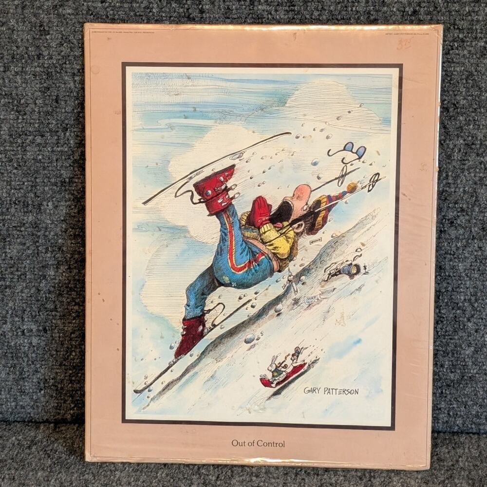 Gary Patterson Ski Print Out of Control Unframed